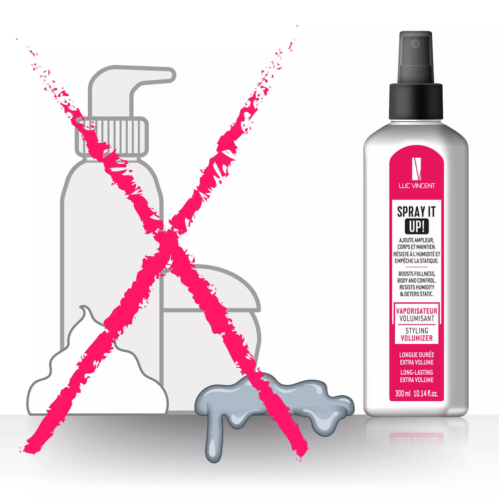 Minimum de 3 à 5 fois plus de volume garanti, même si vous avez des cheveux très fins.