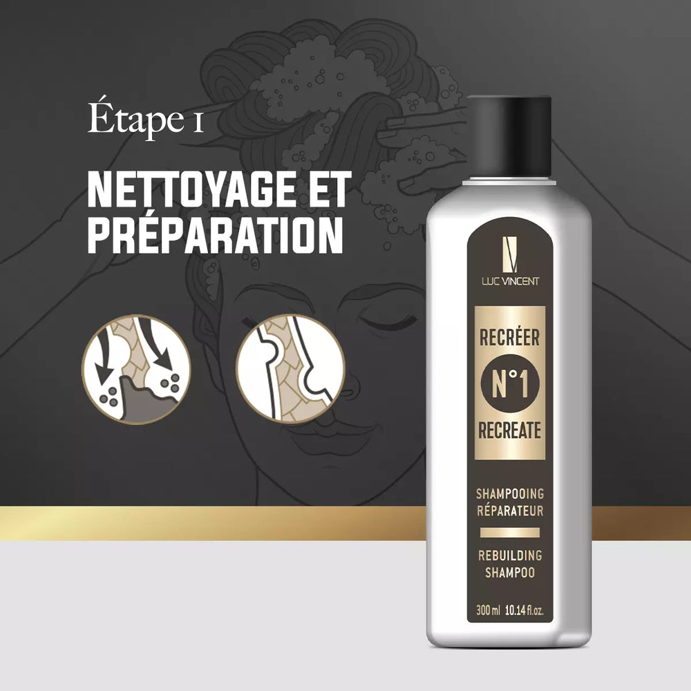Étape 1 : Shampooing Réparateur Nº1
