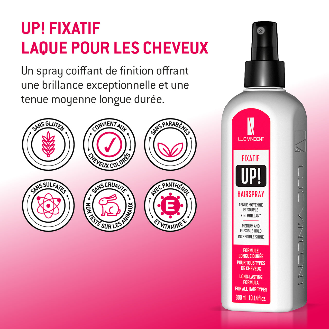 UP! FIXATIF POUR LES CHEVEUX - Luc Vincent