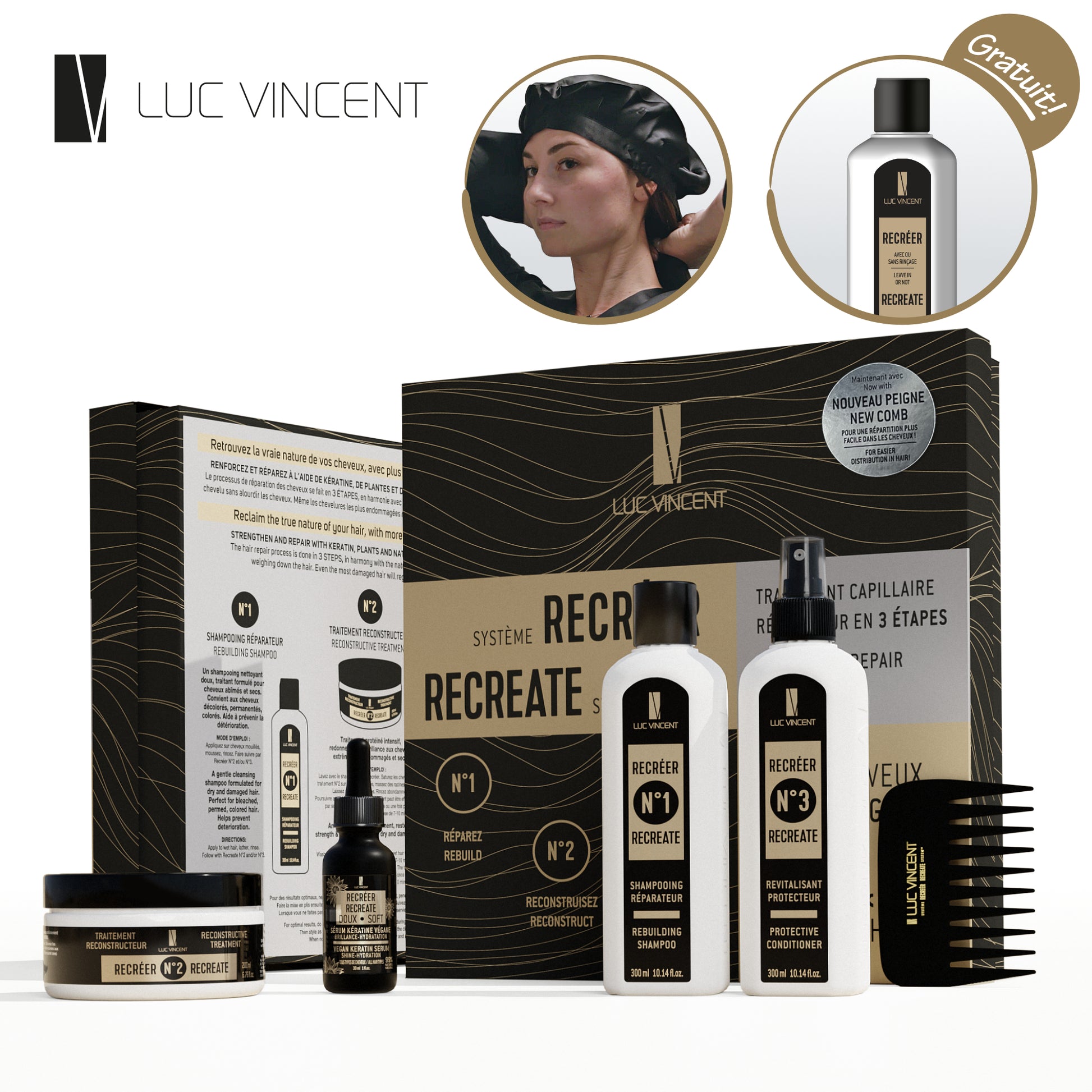 Coffret Recréer - Traitement Capillaire Réparateur en 3 étapes