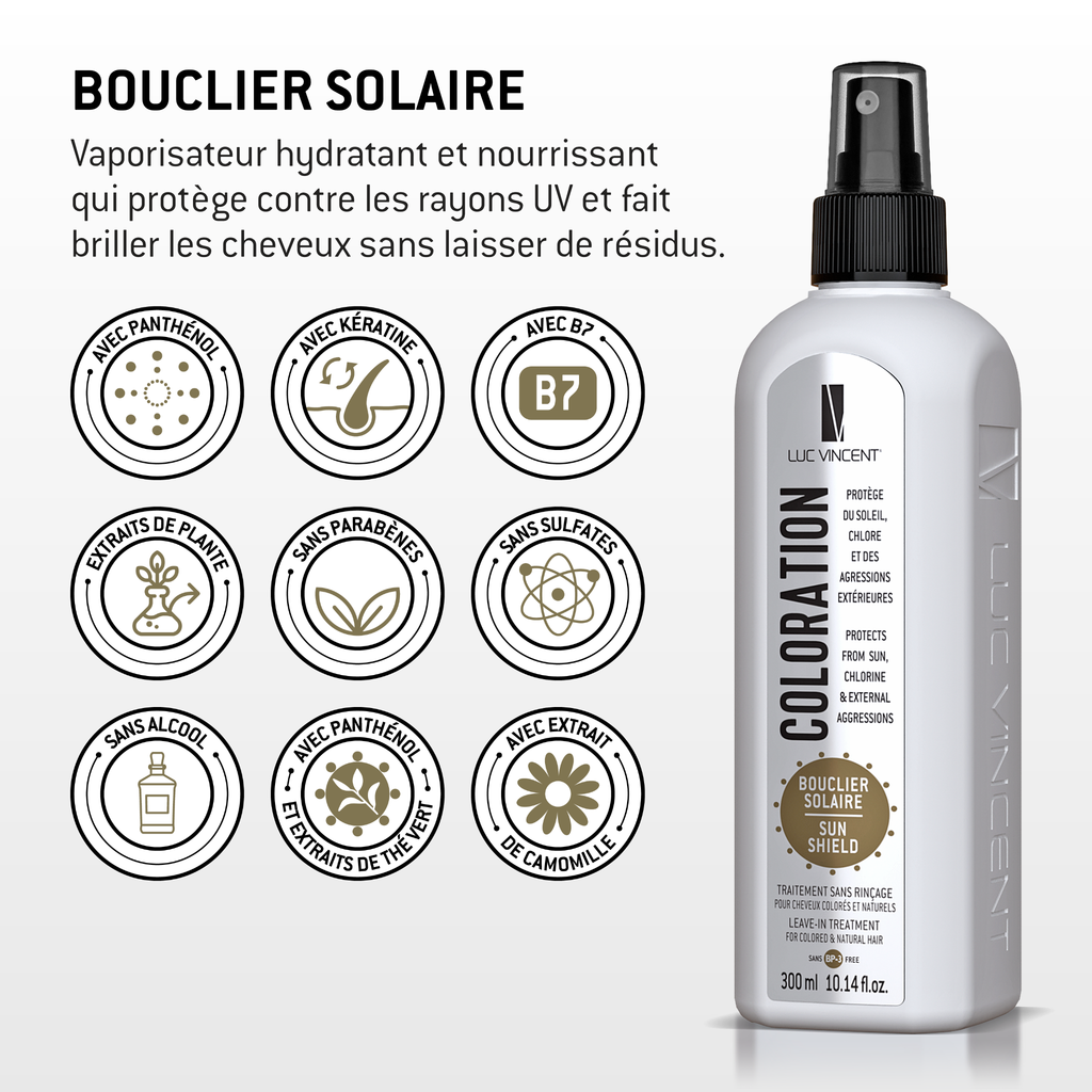 Bouclier solaire pour cheveux - Luc Vincent