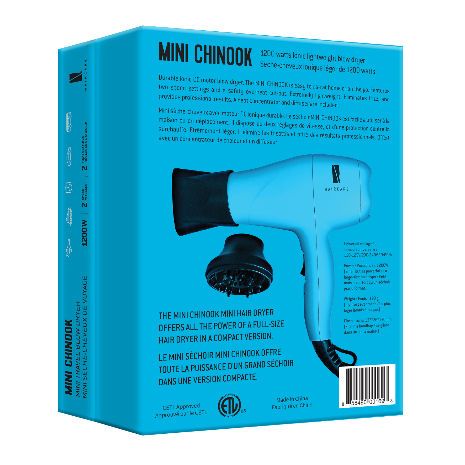 Mini chinook - Sèche-cheveux de voyage Luc Vincent - Luc Vincent