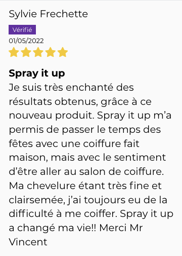 SPRAY IT UP ! 3 à 5 fois plus de VOLUME - Luc Vincent