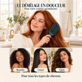 Le démêlage en douceur pour tous les types de cheveux : bouclés, lisses, épais