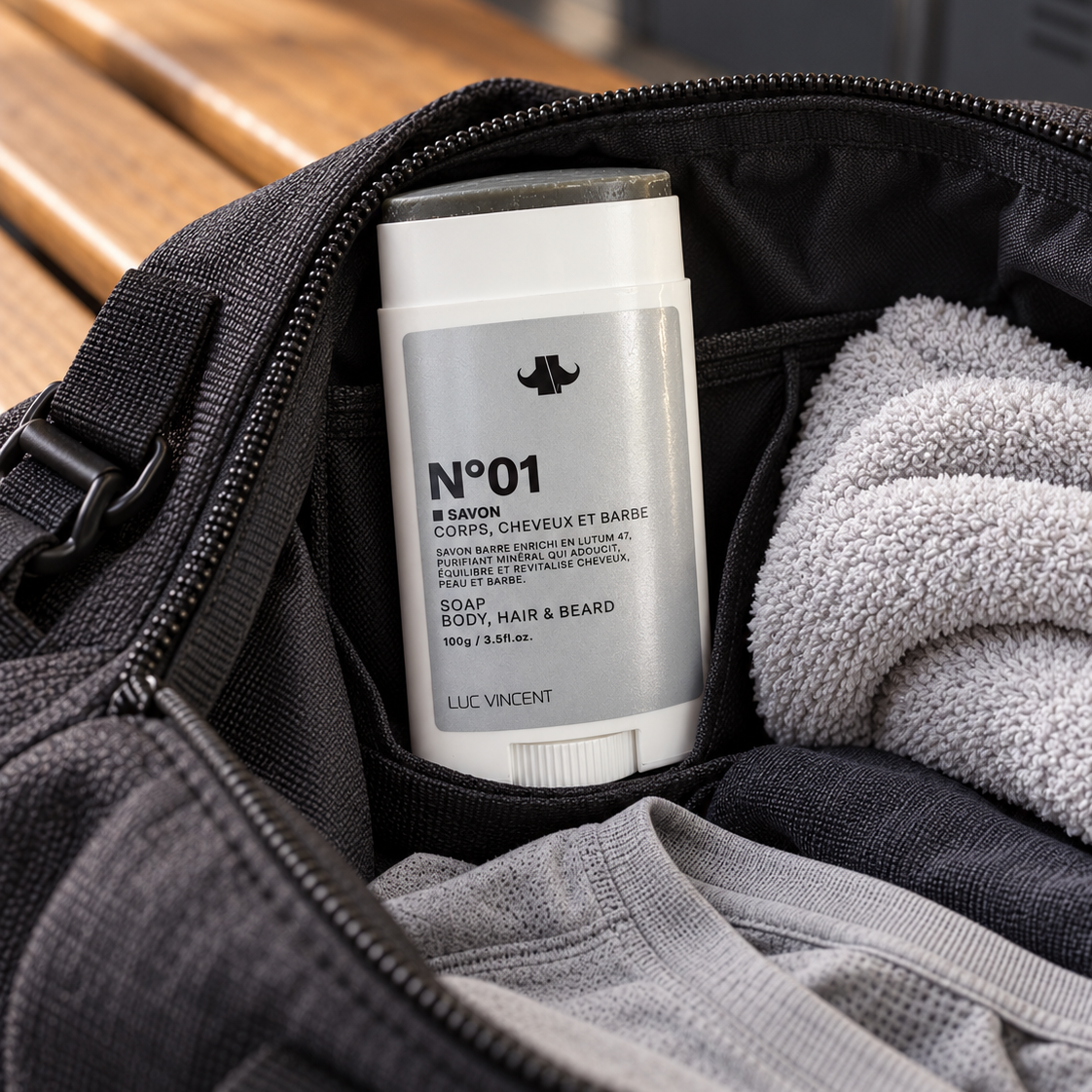 Savon N°01 dans un sac de sport