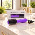 IZUTECH Toro, boîte et séchoir brosse 2-en-1 sur un comptoir de salle de bain