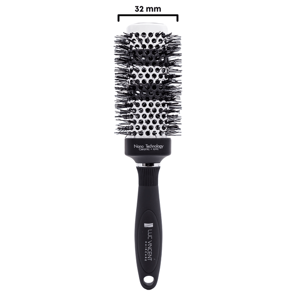 BROSSE CHEVEUX CARRÉE 32 mm: pour cheveux courts à mi-longs