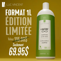 Thumbnail for Édition limitée 1L - 4 NATURE - Shampoing VEGAN idéal pour cheveux colorés - Luc Vincent
