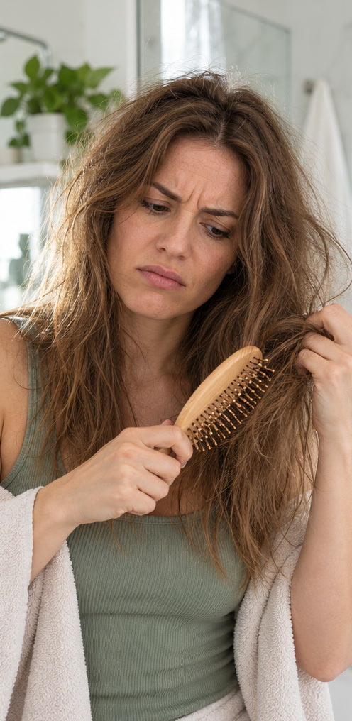 Avant : cheveux naturels