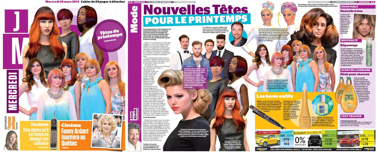 Luc Vincent styles the spring looks in the Journal de Montréal