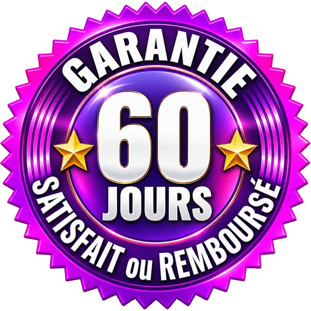 Garantie 60 jours, satisfait ou remboursé